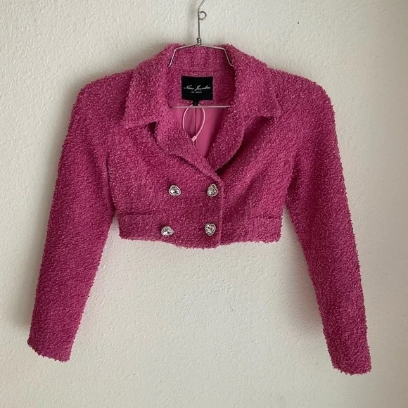 NWT Nana Jacqueline Pink Cropped Blazer - Picture 1 of 9
